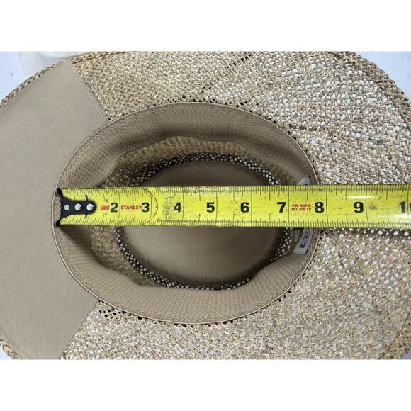 Stetson Straw Western Hat Turquoise Beaded Band Cowboy S/M